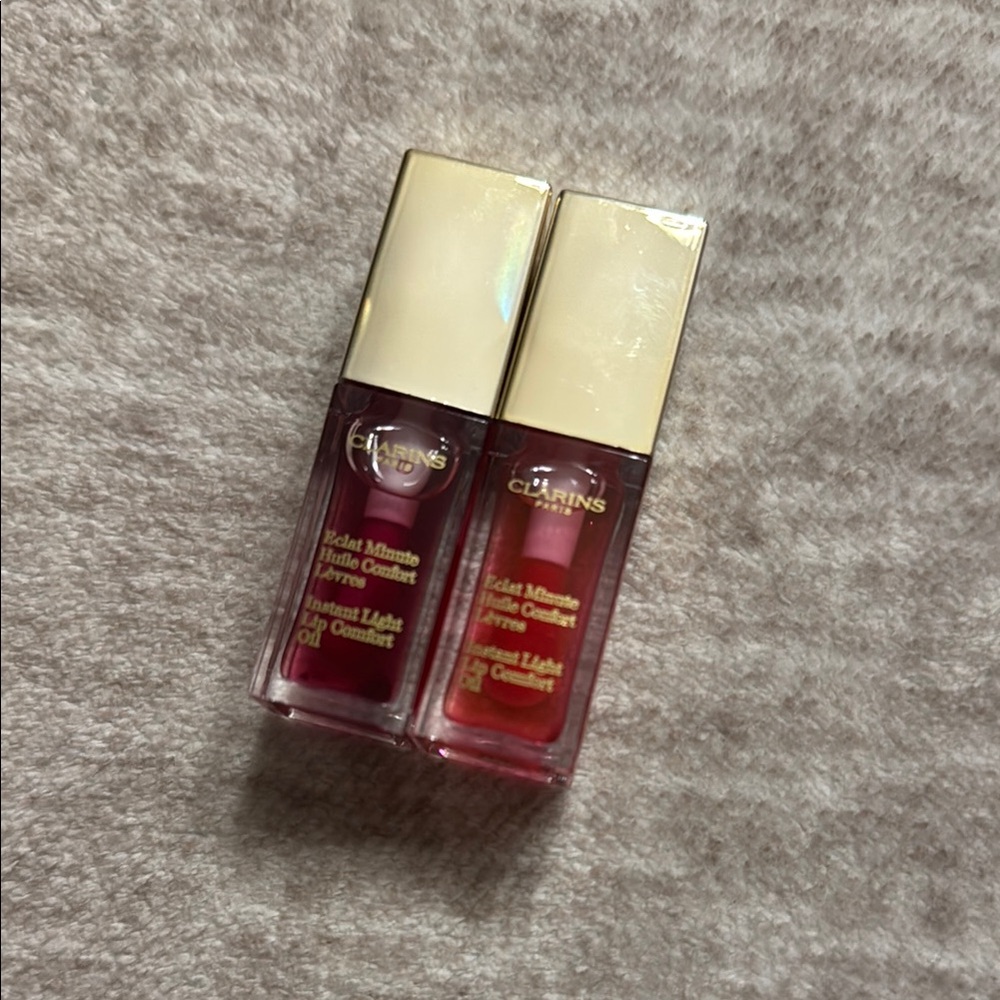 Clarins Lip Balm & Gloss Red and Pink Collection